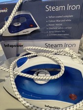 Steam Iron with Teflon Coated Soleplate Non-Stick Constant Steam Infapower 1400W