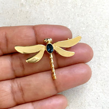 Vintage Gold Plated DRAGONFLY