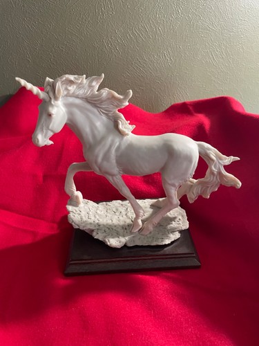 White unicorn sculpture dear - sculpture,