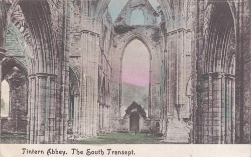 Tintern abbey old postcard - tintern,