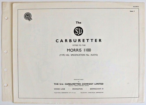 The carburetters morris - su,
