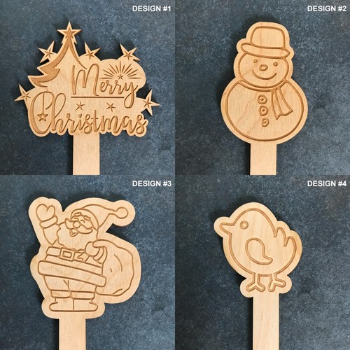 Wooden christmas plant - wooden,