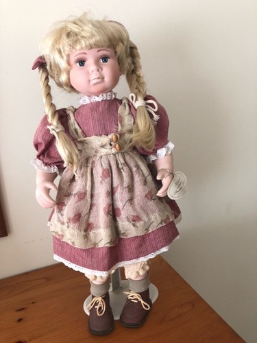 Vintage porcelain doll - vintage,