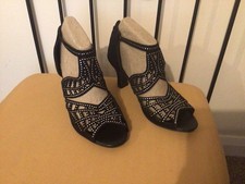 Eveningwear /Cruise/ Wedding Black Shoes. S 39.NEW. Never Worn
