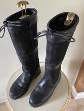 WELLIGOGS Sloane Womens Boots Knee High Leather Black  Size UK 6