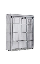 Argos Home Double Modular Fabrics Wardrobe - Grey and Black