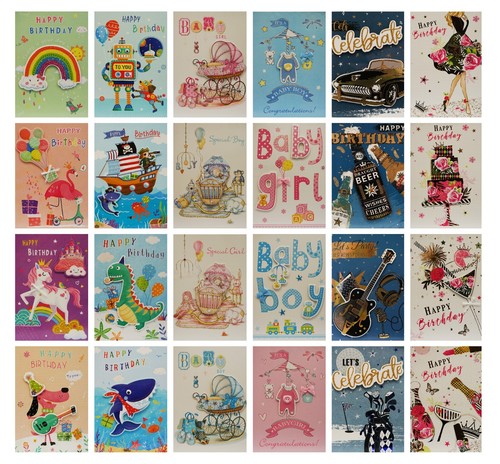 Happy birthday cards multipack - happy,