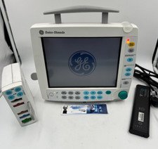 GE F-FM-00 PATIENT + E-PSMP-00 MODULE ECG EKG O2 SPO2 NIBP MONITOR NO CABLES UK