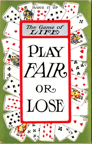 Vintage postcard the game - postcard,
