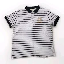 Leeds United Football Polo Shirt 100 Years  Striped Retro Rare Size XL Preloved