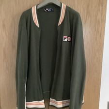 Fila Retro Tennis/track Top Green/ivory XXL