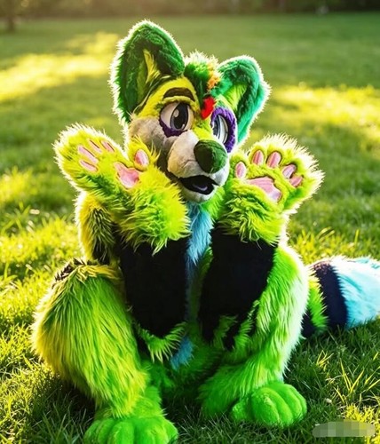 Long fur husky dog - long, mascot