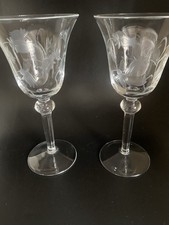 Etched wine glasses - glasses, of