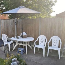 Garden Patio Bistro Coffee Sofa Set 4pcs, Black Plastic, Outdoor Furniture