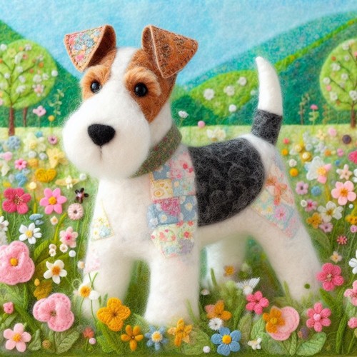 Luxury fox terrier birthday - terrier,