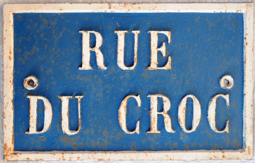 Old c19 french street - old, sign