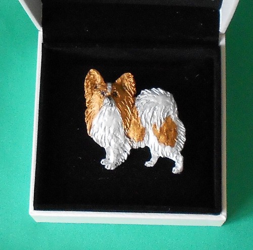 Papillon dog breed brooch - breed, /