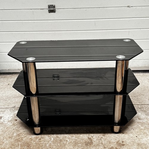 Tier black glass corner - black,