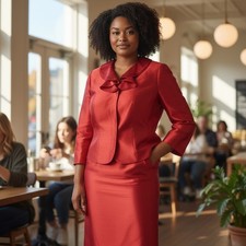 Emily Womens Suit 16W Red