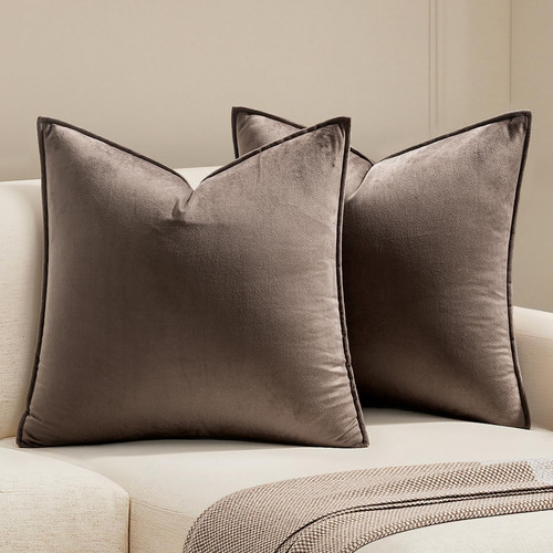 Dark coffee velvet - velvet, throw