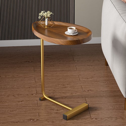 Shaped end table slide under - end,
