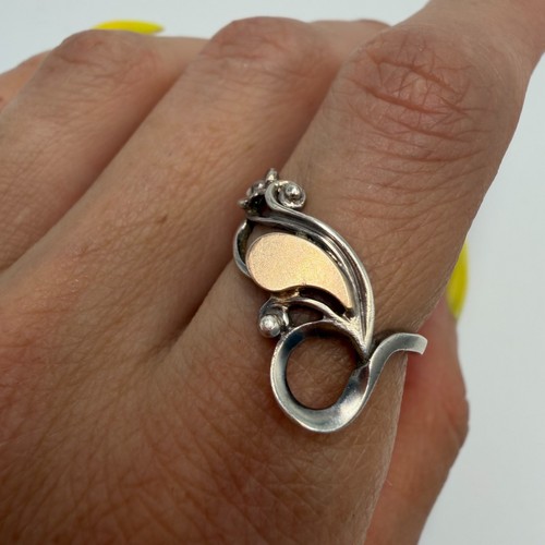 Vintage ring gilt - ring, sterling