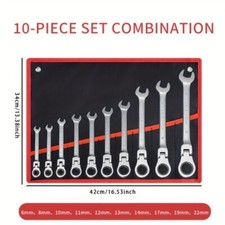 10Pcs Ratchet Spanner Set
