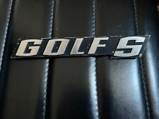 VW MK 1 Golf S OEM Metal Badge / Emblem Volkswagen Rabbit Swallowtail RARE