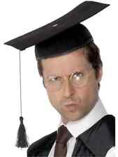 Smithys Black Teachers / Headmaster  Mortar Board Hat Fancy Dress Accessory 