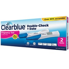 CLEARBLUE Pregnancy Test Double Check & Date - 2 Test Pack 1 Digital & 1 Visual