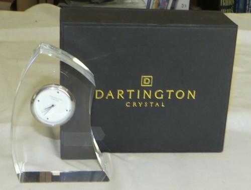 Dartington crystal clock in - crystal,