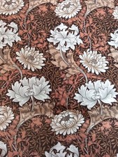 William Morris Reclaimed Cotton Fabric Length Crysanthemum Minor 117x97cm