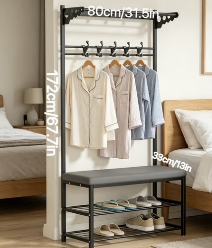 Hallway shoe bench with - hallway,