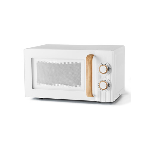 White scandi manual microwave - white,