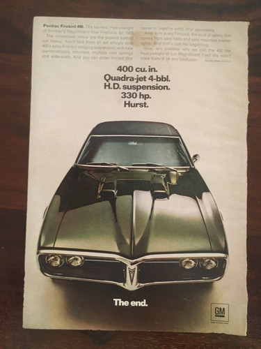 1968 pontiac firebird - pontiac, 400