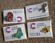 4 x Cancer Research UK Pin