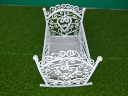 White ornate metal - white,