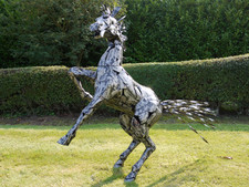 Large metal horse stallion - metal,