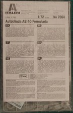 1/72 WW2 ITALERI Autoblinda AB40 Ferroviaria. No box, but COMPLETE.