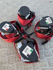 AUDI Q7  4L 2006-2014  RED SEAT BELTS SET OF 4 FRONT AND REAR