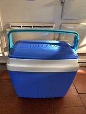 Large Vintage Blue Thermos Cool Box With Lid