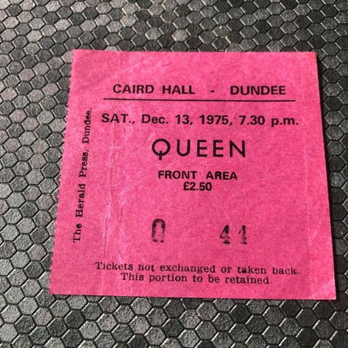 Queen ticket caird hall - ticket,