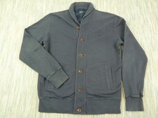 Fred Perry Jacket Shawl Collar Button Cardigan Mens M Navy Blue Cotton Portugal