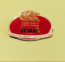 Enamel Toten Open English Welsh Scottish Railway Rail Magazine Pin Badge