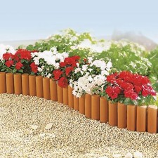2.2m - 8.8m Palisade Lawn Edge Plant Border Path Garden Edging Fencing Plastic