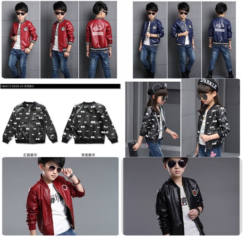 Kids faux leather - bike, jacket