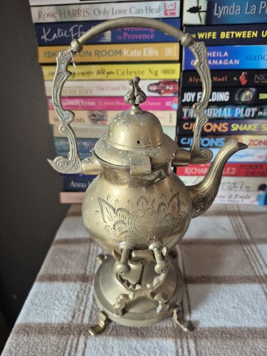 Vintage brass kettle - brass, on