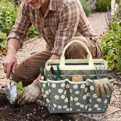 Grey canvas gardening tool - grey,