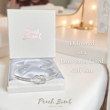 Peach Bomb Silver Love Knot