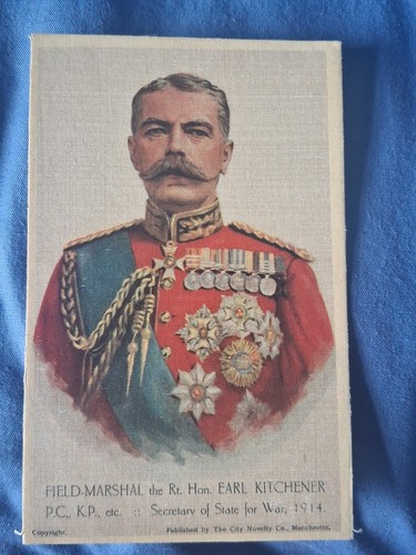 Ww1 postcard sized silk - postcard, field